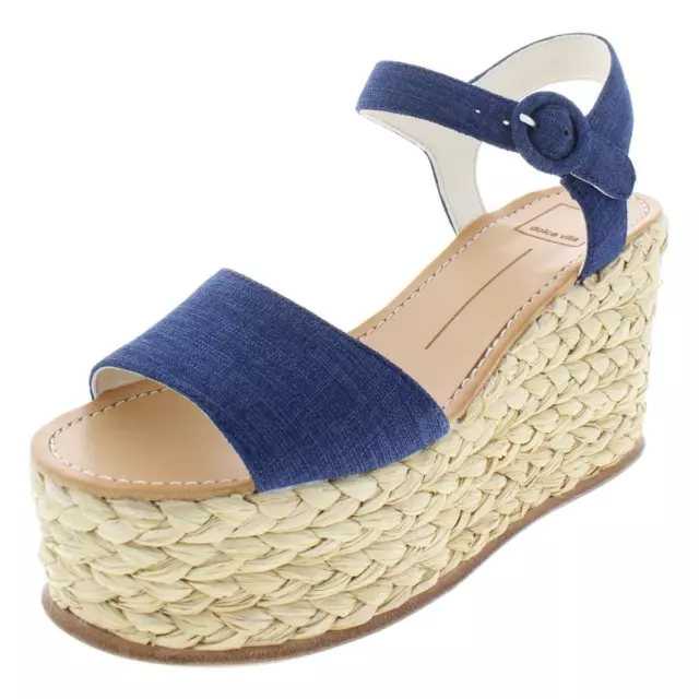 DOLCE VITA WOMENS Dane Blue Wedge Sandals Platforms 10 Medium (B,M ...