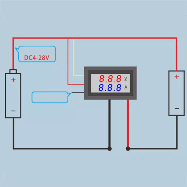 DC 10A Voltmeter Ammeter LED Meter Gauge Car Motocycle Voltage Current Me#km_wf