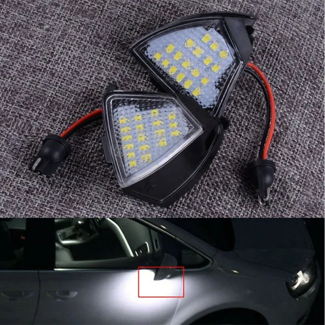 2x Canbus Under Side Mirror Puddle Light For VW Golf Plus MK3 Eos Jetta Passat C