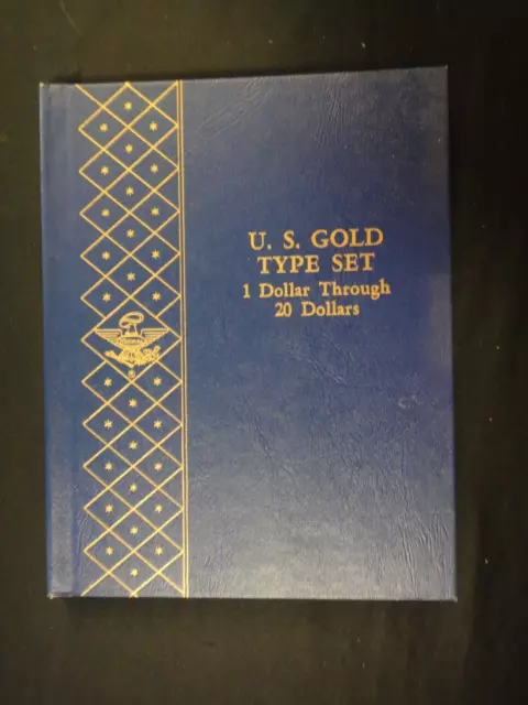 Whitman Album #9453 US Gold Type Set 1 Dollar through 20 Dollars used  no coins