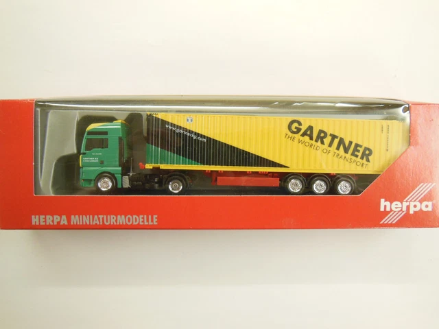 HERPA MAN TGA Sattelzug Gartner Nr.151078 , 187 in OVP EUR 36,99