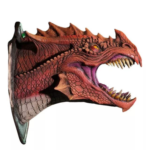 Scary 3D Dragon Head Wall Mounted Led Light-Emitting Legend Halloween Party prop