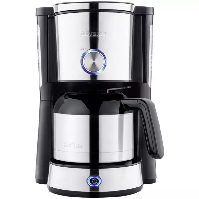 Severin KA 4845 TYPE SWITCH Cafetière acier inoxydable, noir Nombre de tasse=8