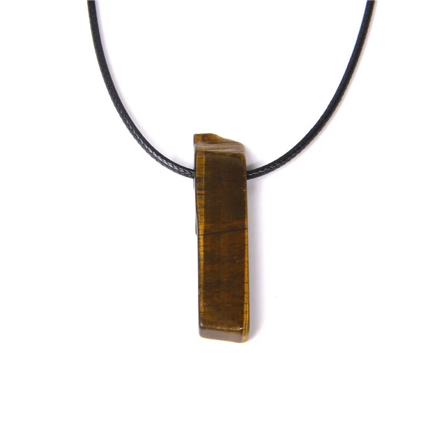 Natural Crystal Pendulum Quartz Stone Pendant Chakra Healing Gemstone Necklace