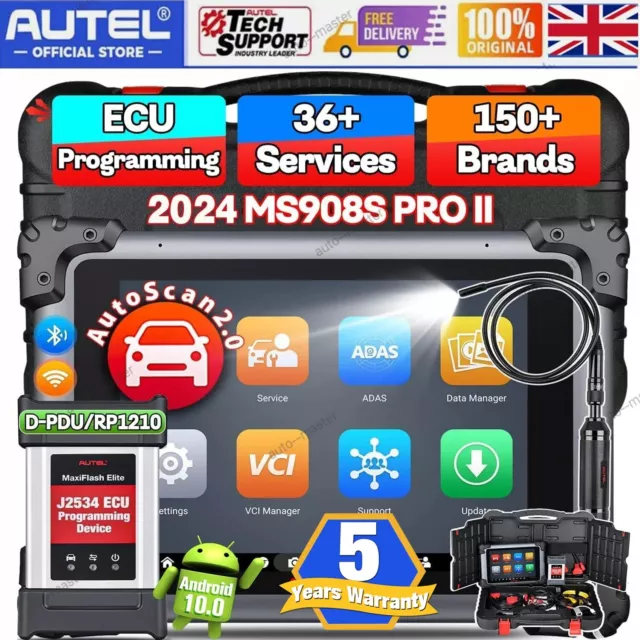 Autel MaxiSYS MS908S PRO II, J2534 Programming ECU Coding Tool Upgraded MK908 II