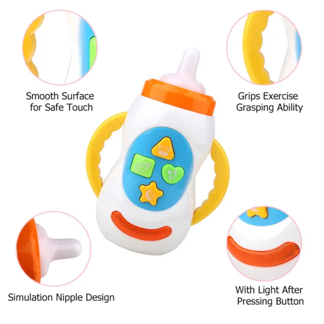 Baby Kids Sound Music Simulation Milk Bottle Toy Infant Toddlers Early Learning