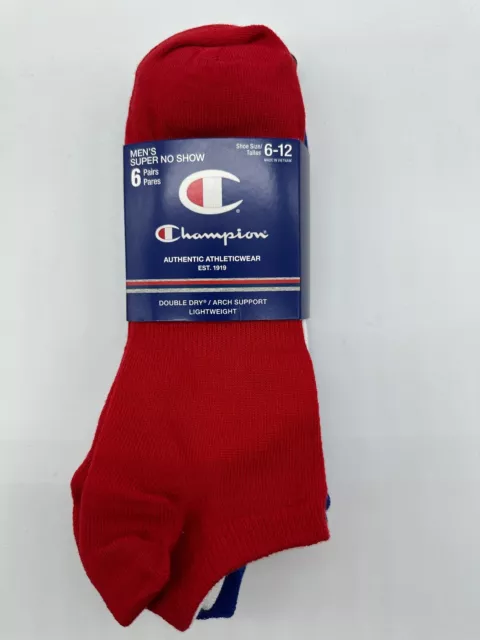 Champion Men's Double Dry Moisture Wicking Ankle Socks 6, 8, 12