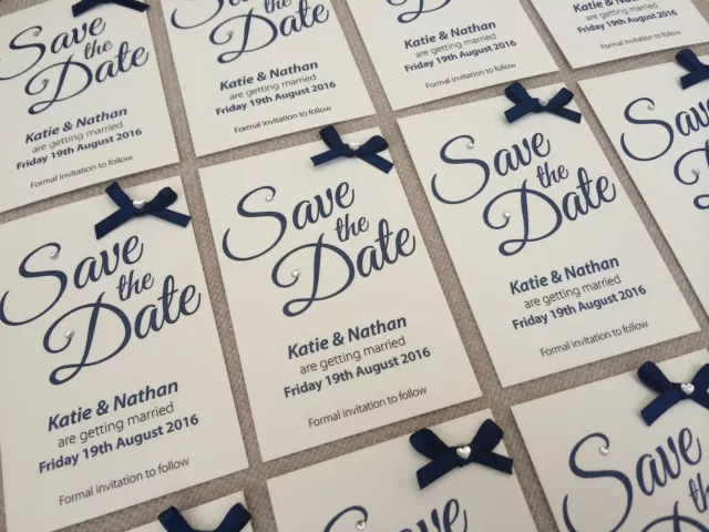 5 cartes de mariage magnétiques personnalisées Save the Date avec enveloppe