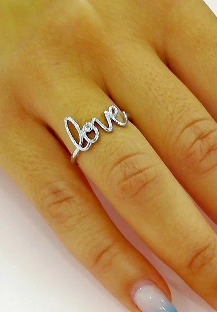 Anello con deals scritta amore