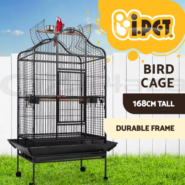 i.Pet Bird Cage Large Cages Aviary Parrot Pet Cage Toys Stand Budgie Wheel 168CM