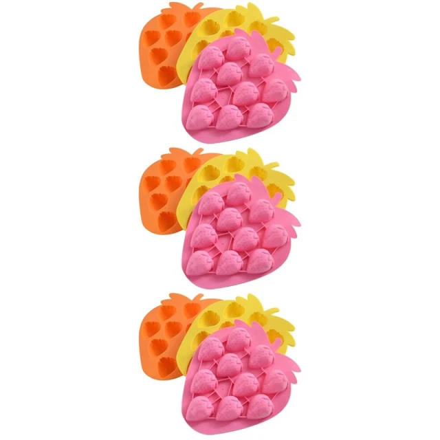 3 PIEZAS Fruta Molde de fresa Cuenco de hielo Molde Cubo Congelación Jalea Fabricante Fiesta Getr
