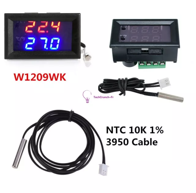 DC 12V -50-110°C W1209WK Digital thermostat Temperature Control Smart Sensor