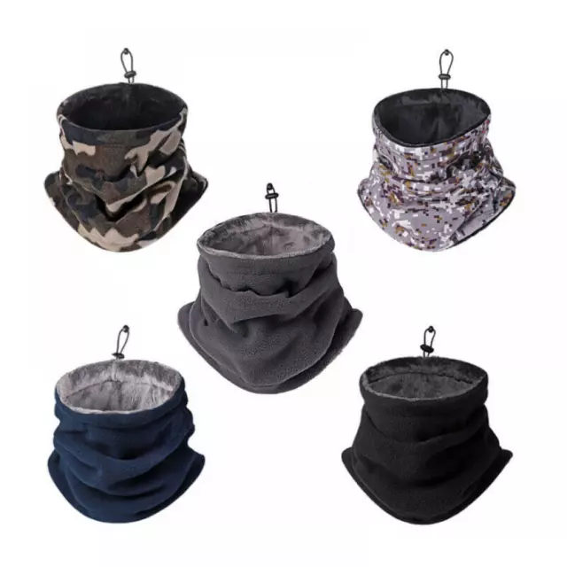 Unisex Mens Womens Thermal Polar Fleece Snood Neck Warmer Cycling Ski Scarf Hat