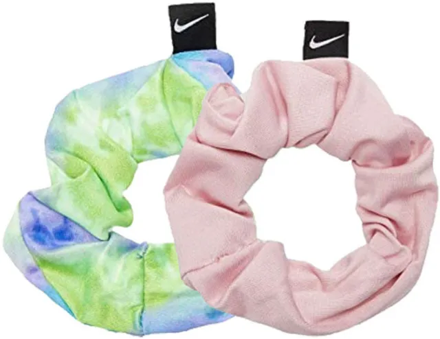 NWT Nike Women's Gathered Hair Ties 2.0 2 Pack Hairbands Scrunchies