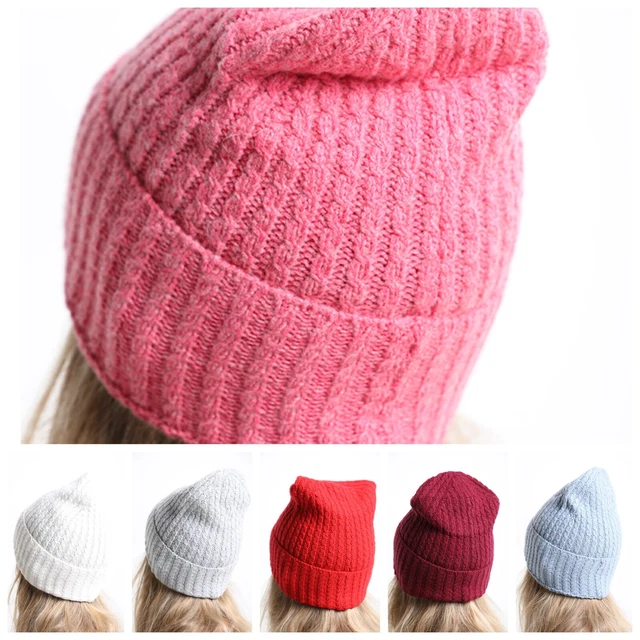 XYIYI Cappello Invernale Con Pompon In Pelliccia Sintetica - Berretto A Maglia Morbido Per Donna, Taglia Unica