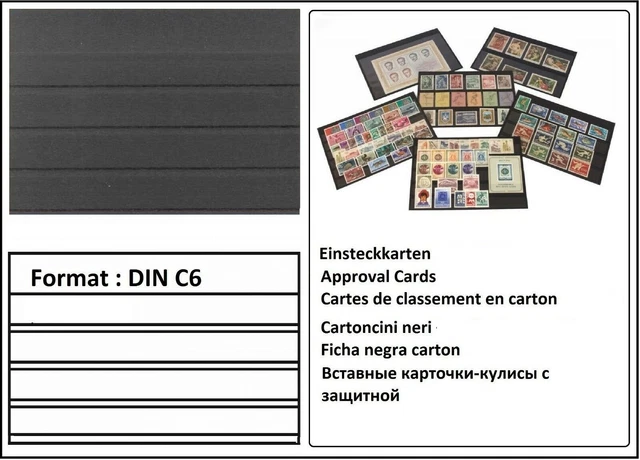 10, 25, 50, 100, 500, 1000, 5000 Steckkarten / Einsteckkarten C6 Mit