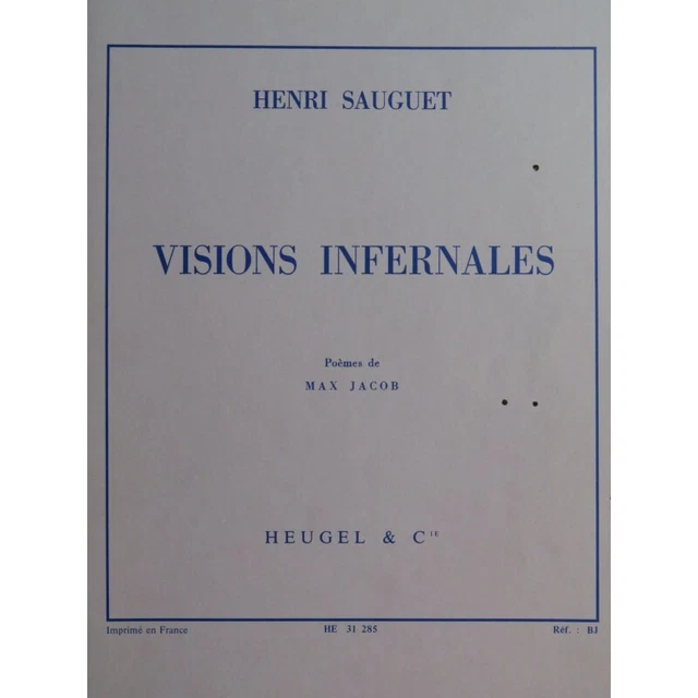 SAUGUET Henri Visions Infernales Chant Piano 1991