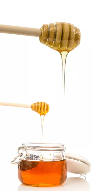 HONEY DIPPER Wooden Spoon Server Drizzler Honey Pot New Kitchen Utensil Dripper