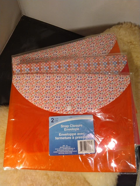 Reusable File Folders Envelope Folder W/ Snap Closure Waterproof Set Of 6