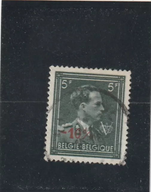 L5151 BELGIQUE TIMBRE N° Y&T 724T  de 1946 " Léopold III surchargé  " Oblitéré