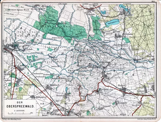 Spreewald 1910 orig. W-Karte + Reisef. (10 S.) Lübbenau Lehde Burg Straupitz