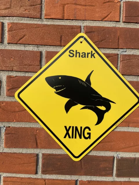 Shark Crossing Sign: 'Shark XING'. NEW!! KC creations Sea Life Aquarium Animals