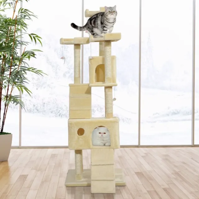 Katzenbaumturm Kratzbaum Kätzchen Haustier Spielzeug Spielen Multi Aktivität Kletterrahmen