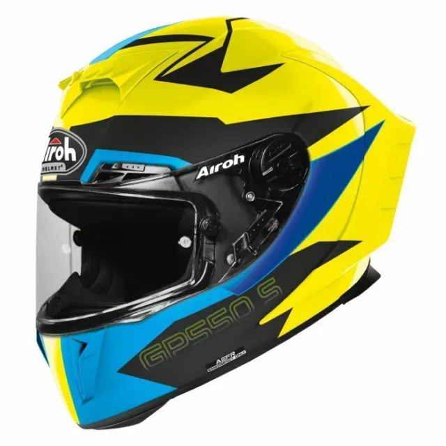 Casco deportivo ligero hecho a mano AIROH GP550S HPC visera de humo LIBRE