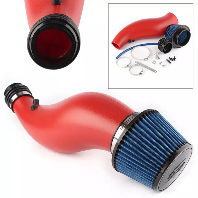 Fit Honda Civic 1992 - 2000 With Air Filter Red Air Intake Pipe ABS Plastic