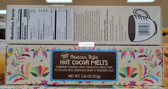TRADER JOE'S MEXICAN Style Hot Cocoa Melts 5.36oz 152g (Two Boxes) 2023 ...