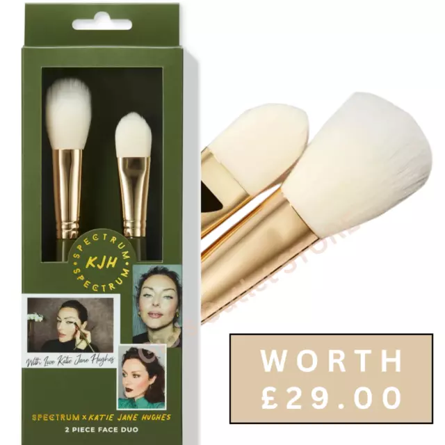 Spectrum Collections KJH 2 Piece face Brush Set Brand New In Box RRP £29.00