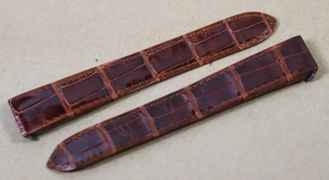 Cartier Roadster Bracelet/Band Crocodile Marron Vernis / Brown 15/13mm