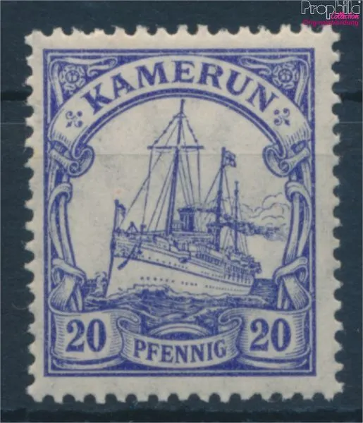 Briefmarken Kamerun (Dt. Kolonie) 1918 Mi 23II c Kriegsdruck mit Falz Sch (10259