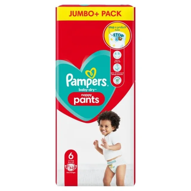 Pampers Paw Patrol Baby Dry Size 6 Diaper Pants 14-19kg Monthly Pack 138  Nappies 