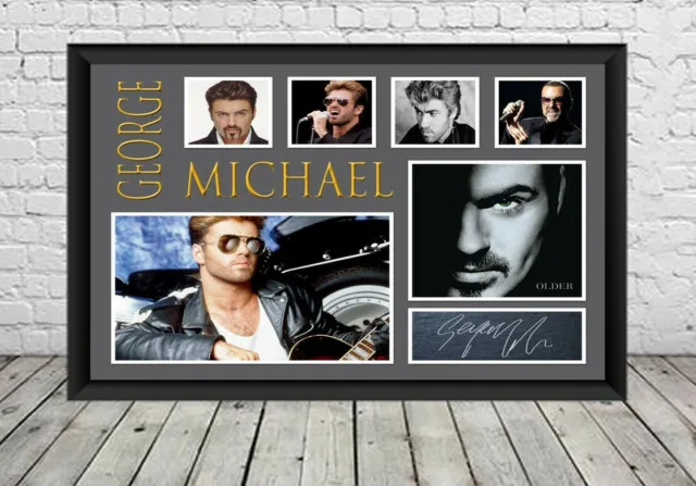 George Michael Signed Photo Poster Autographed  Memorabilia Print