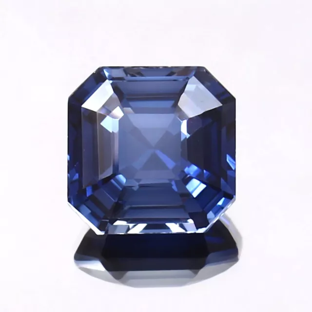 Natural Flawless Ceylon Royal Blue Sapphire Asscher Cut Loose Gemstone 12x12 MM