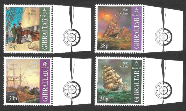 Gibraltar 1997 Tales and Legends Mary Celeste Europa Set sg793-796 MNH