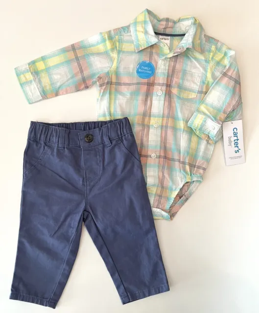 New Carters Baby Boy Clothes 6 Months Pants Set Cute Easter Outfit 2 PC Set