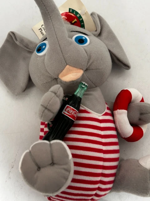 COCA COLA 1993 Elephant Swimsuit Toy Vintage Teddy Bear BNWT