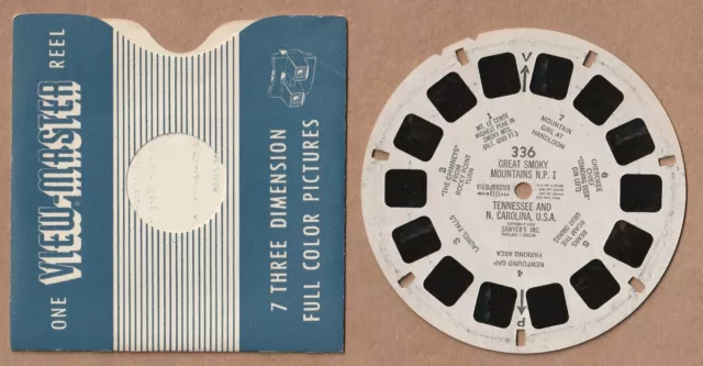 Vintage View-Master reel #336 Great Smoky Mountains National Park 1950