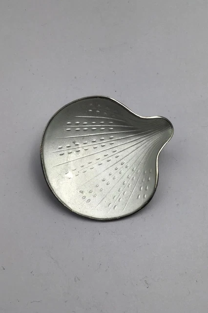 Broche Marius Hammer En Argent Massif Guilloché Et émaillé - 930, Norvège, Occasion Très Bon état