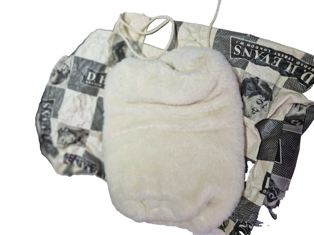 Vintage 1960'S Girls White Faux Fur Muff