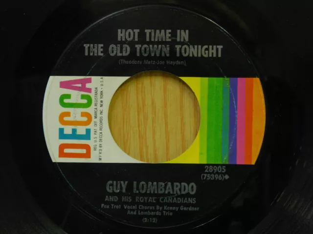 Guy Lombardo christmas 45 Auld Lang Syne bw Hot Time In The Old Town Decca
