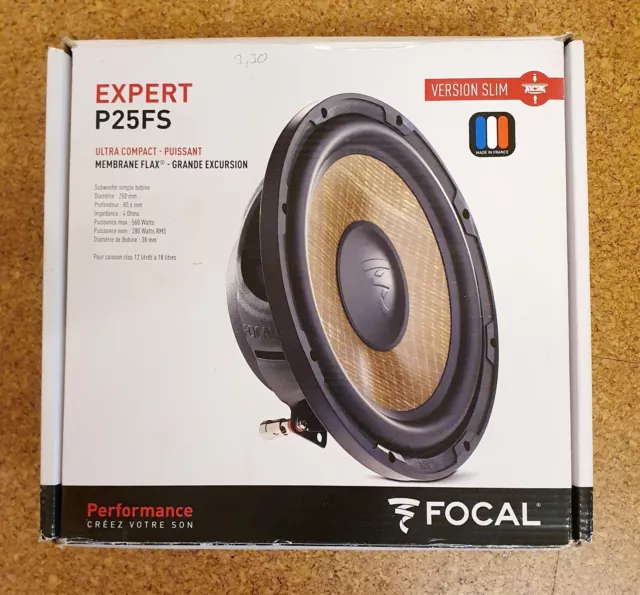 Focal P25FS | 10 Zoll | 25cm Subwoofer Chassis Bass Tieftöner Flach 560W 4Ohm 2