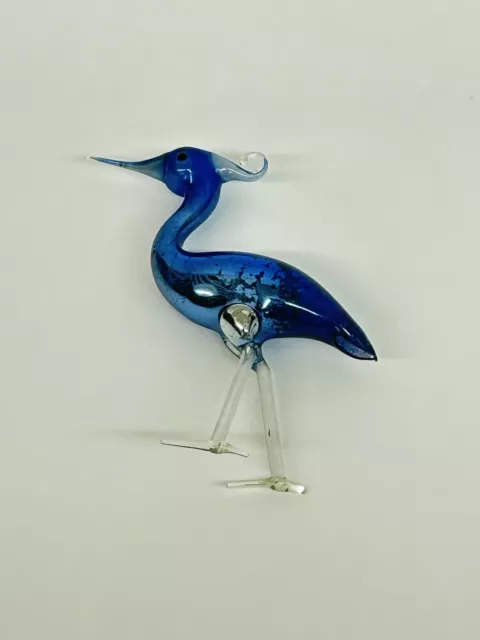 Antique 1920’s Bimini German Mercury Glass Christmas Ornament Bird Blue Art