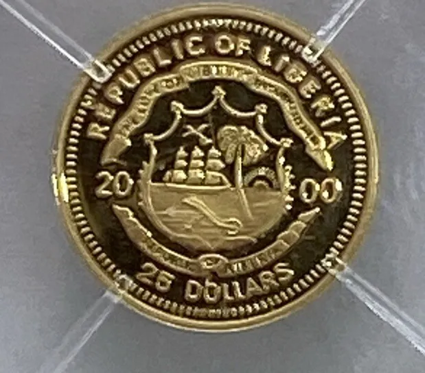 Liberia - Queen Elizabeth II - 25 Dollars - American Mint - Gold Proof Coin