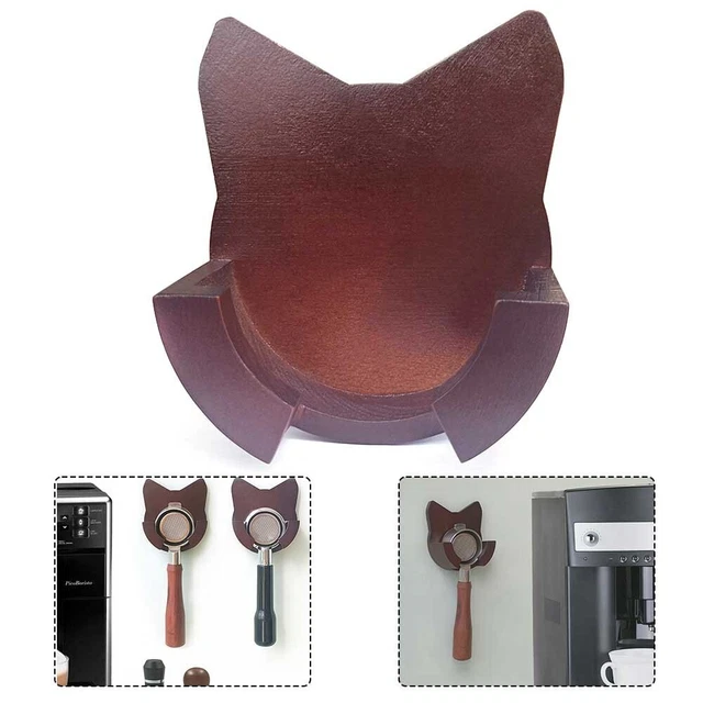 Supporto Per Manomissione del Caffè, Base Per Stazione di Manomissione del Caffè in Legno 2 Fori Tappetino Per Manomissione del Caffè Espresso in Legno Per Portafiltri 51/53/54/58mm(Legna