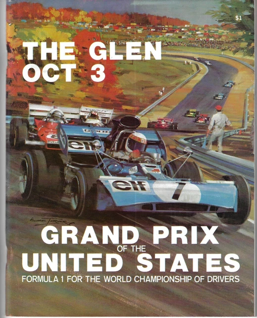 1971 US GRAND Prix Watkins Glen race program won by Francois Cevert $25 ...