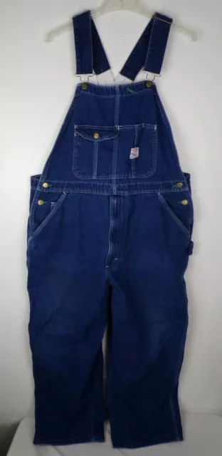 VTG POINTER BRAND Bib Overalls Mens Size 42x34 Low Back Spell Out Made in  USA $49.95 - PicClick