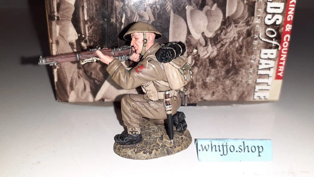 Figurine King & Country FOB028 - Fusilier Britannique à Genoux Tirant - Retiré (Neuf)
